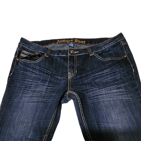 Antique river women's dark denim jeans bootcut - Picture 3 of 11